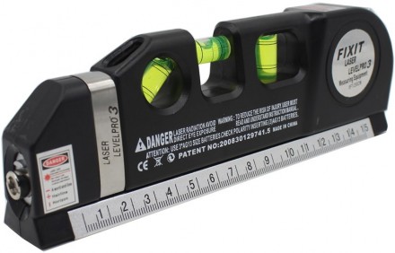 Уровень лазерный + рулетка 2,5м LevelPro03  150мм 