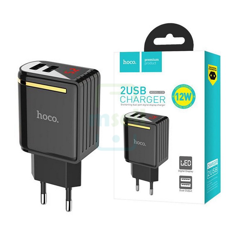 Зарядное устройство сетевое HOCO USB 2 порта 220V 2,4A C39A