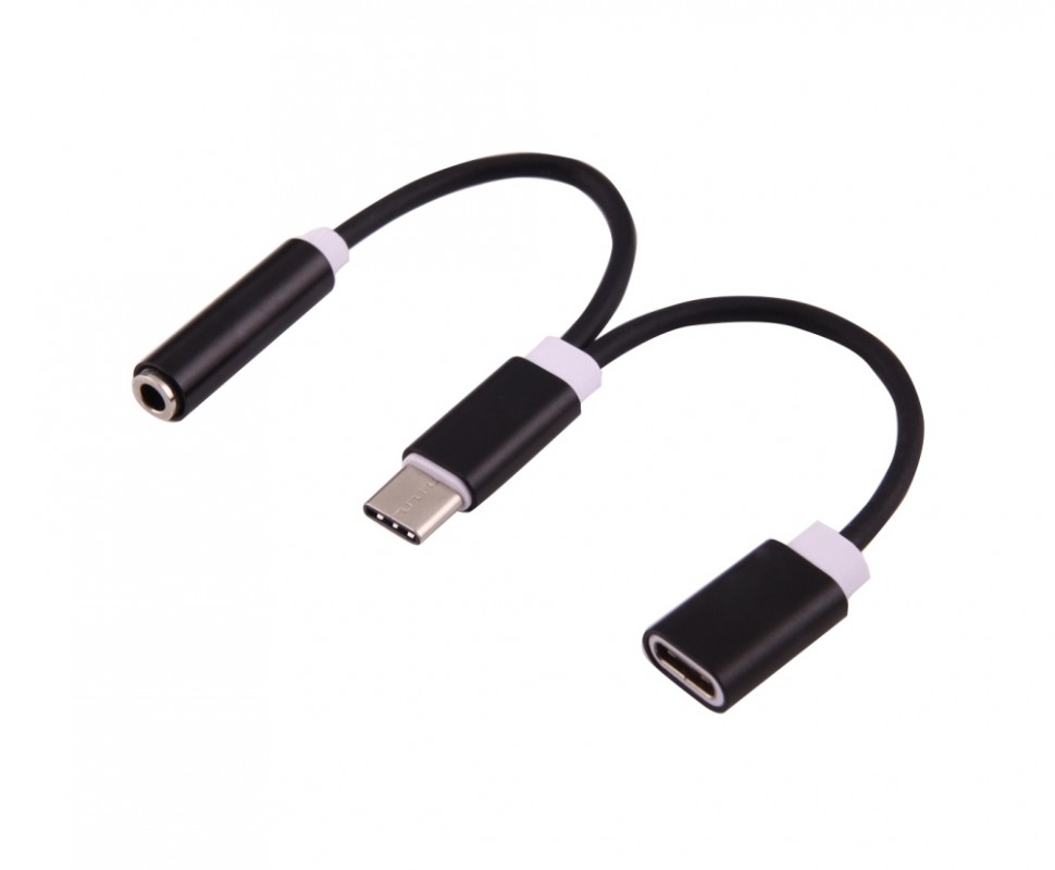 Шнур удлинитель USB 3,1 TYPE-C на aux 3.5мм  -TYPE-C 