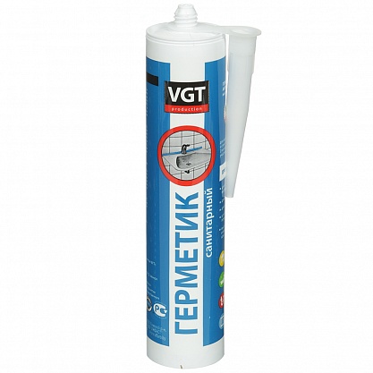 Герметик VGT акриловый санитарный (400гр) белый (картридж)