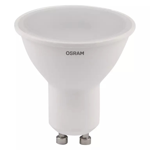 Лампа светодиодная GU10 220В 10 Вт 3000K теплая, матовая OSRAM 722