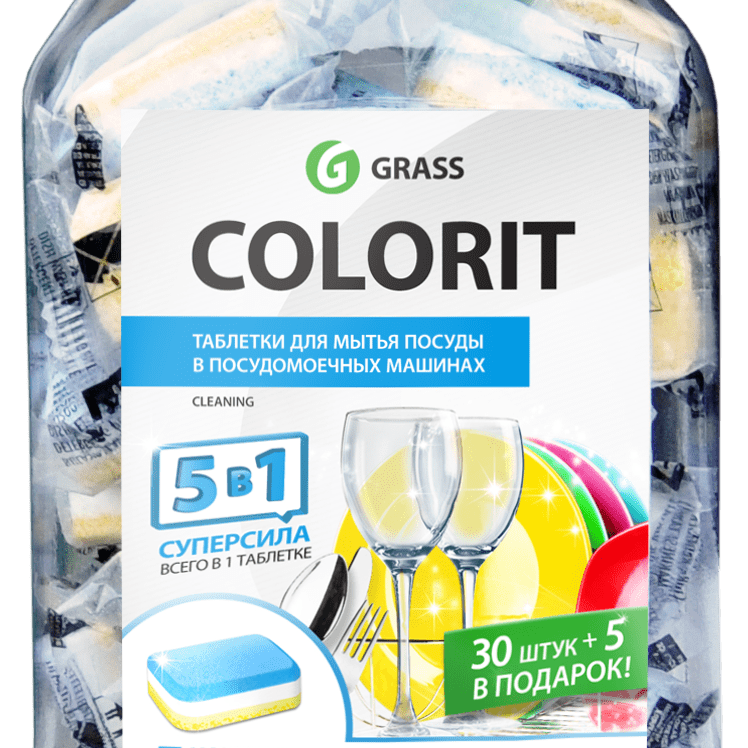 Средство GRASS таблетки для посудомоечной машины "Colorit" (упаковка 35 шт) 213000