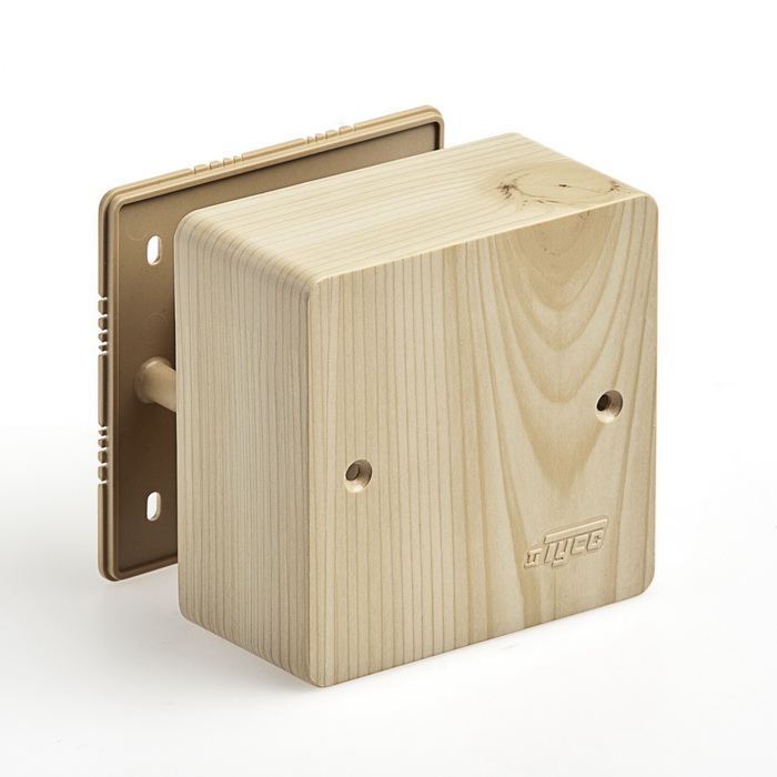 Коробка распред. ОУ 65004-27М (79х79х32) сосна с текстурой дерева