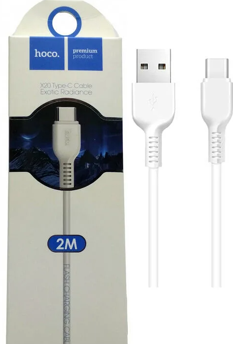 Шнур удлинитель USB 2,0 - TYPE-C (2,0м) hoco X20