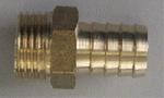 Переходник на шланг латунь/никель  1/2"(15 мм) нар.х12мм 