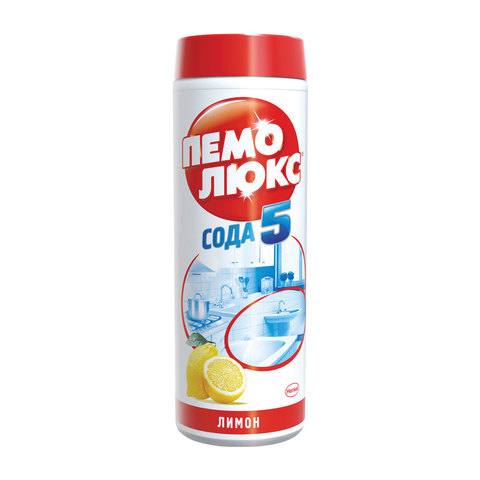 Средство для мытья чистящий порошок ПЕМОЛЮКС Сода-5, Ослепительно белый 480г