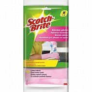 Перчатки хозяйственные Scotch Brite 3M для уборки на кухне розовые