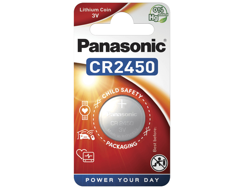 Батарейка таблетка CR2450 3v Panasonic  D-24,5 H-5,0