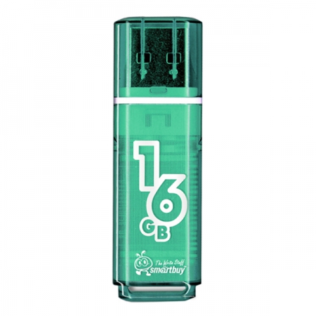 Флешка USB 2.0  16 Gb SmartBuy Glossy Green 