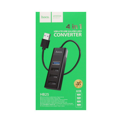 USB-ХАБ Разветвитель 4 порта USB 2.0 HOCO HB25