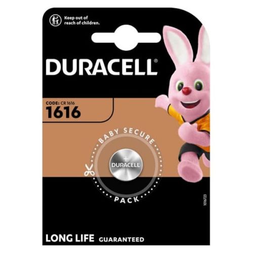 Батарейка таблетка CR1616 3v DURACELL D-16 H-1,6 литиевая