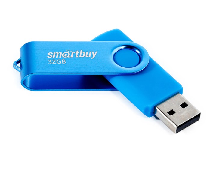 Флешка USB 2.0  32 Gb SmartBuy Twist SB032GB2TWB Синий