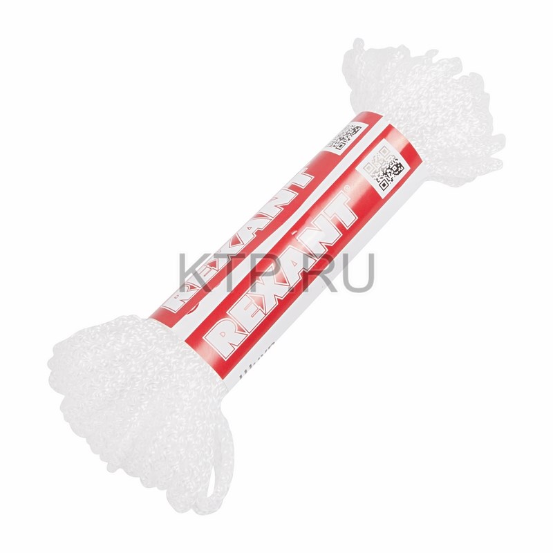 Шнур бытовой капроновый d-3 мм 20 м (белый) 77-0320-1