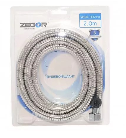 Сан. Шланг для душа металл 2,0м имп./имп. Zegor WKR-007