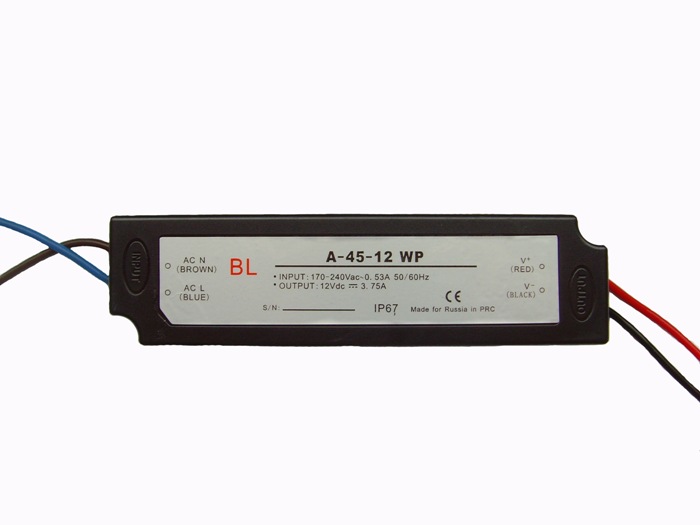 Блок питания 12V  50W  IP67 (для светодиодных лент)