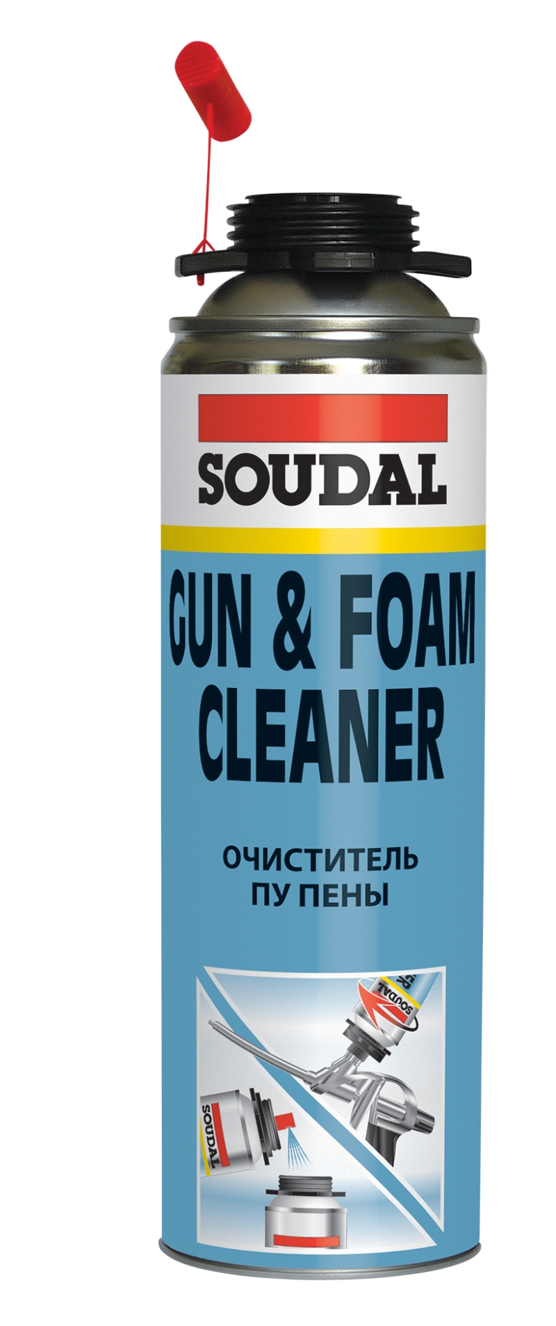 Очиститель монтажной пены SOUDAL GUN PU FOAM Cleaner 500мл