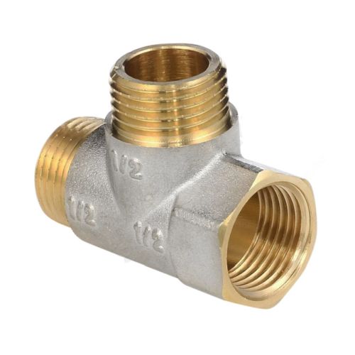Тройник никель  1/2"(15мм) нар.-нар.-вн. ГОСТ Aquasfera 9035-01