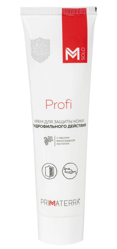 Крем защитный 100 мл M SOLO PROFI гидрофильный для кожи, от масел, красок, смазок, извести, цемента