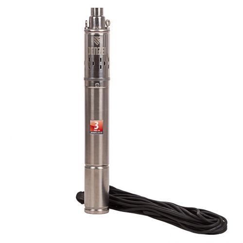 Насос скважинный DWS-3-75, винтовой, диаметр 3", 500 Вт, 1600 л/ч, напор 75 м Denzel 97250