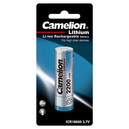 Аккумулятор 18650 (для фонаря) 3,7v Li-on 2200ma Camelion