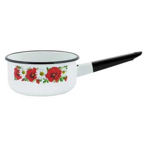 Ковш эмаль 1,5 л с рисунком, без крышки ММК Эмалькас