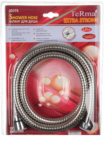 Шланг для душа силикон 1,5м имп./имп. MELODIA ANTI-TWIST MKP34439BLbg бежевый