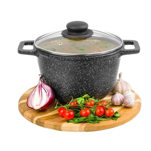 Кастрюля с антипригарным покрытием  2,0л. Гранит Мечта DECO-DARIIS