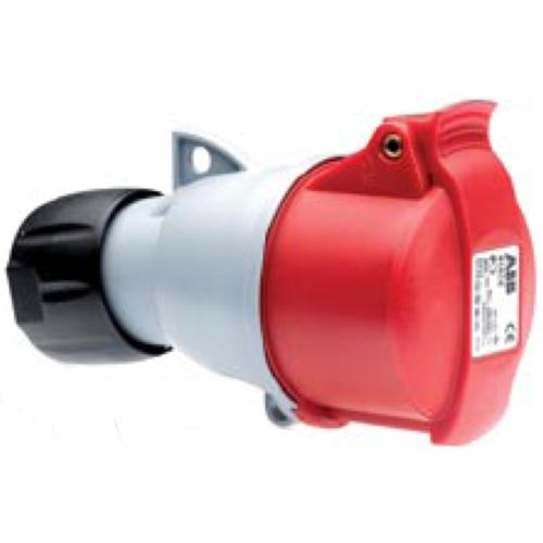 Силовая розетка на кабель с крышкой  ABB 332-C6 3P+PE 32А IP44
