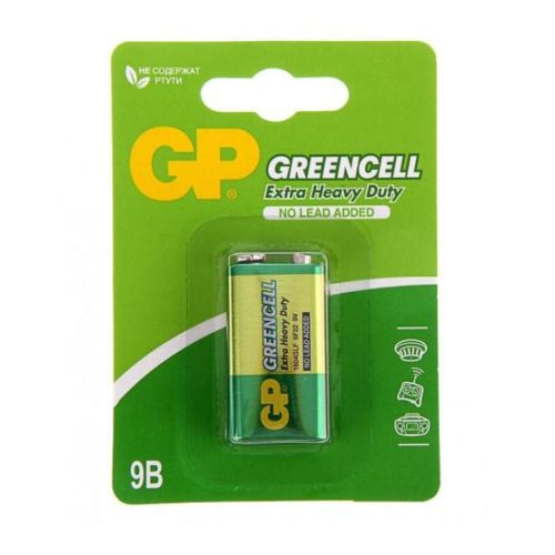 Батарейка крона 6F22 9V GP GreenCell зеленая