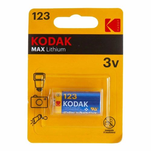 Батарейка CR123 CR123A 3v Kodak цилиндр D-21 H-38