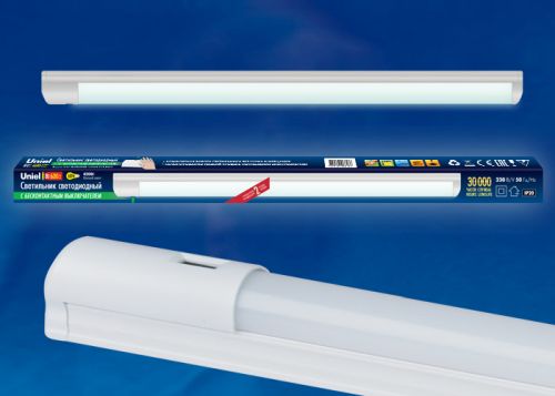 Свет. светод. накладной ULI-L24-8W/4200K SENSOR IP20 WHITE 560х28х42мм. Белый свет. 600Lm.TM Uniel.