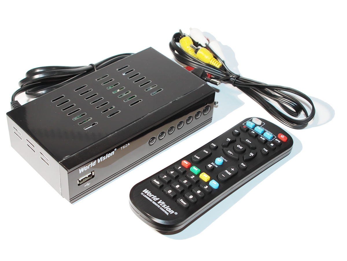 Тюнер для цифрового TV "WORLD VISION" T62A(DVB-T2/T/C) универсальный пульт
