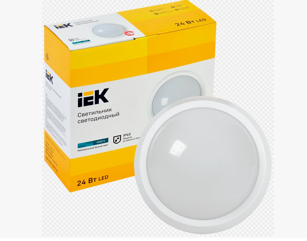 Свет. светод. накладной LED ДПО 5051 белый круг 18Вт 6500K IP65 IEK