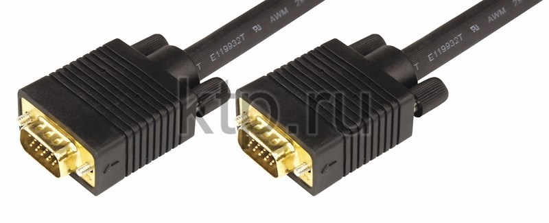 Шнур VGA plug штекер - VGA plug штекер 1.8м 