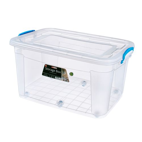 Контейнер прямоугольный 50,0л Storage Box (640х415х315) на колёсах ЭЛФ376