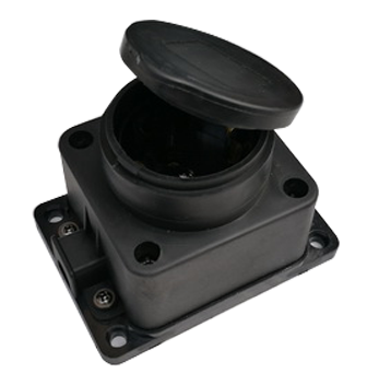 Розетка 1-местн. ОУ з/к 16А с крышкой (каучук) IP44 IN HOME	