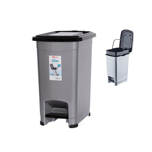Контейнер для мусора 15л Slim с педалью 305х240х395 ЭЛФ558