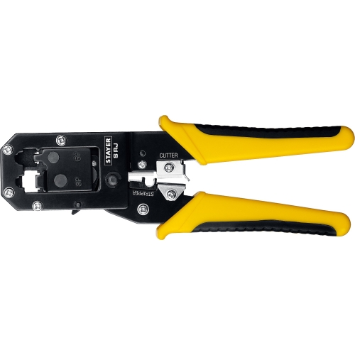 Клещи для обжима телефонных и компьютерных клемм RJ45, RJ11/12, STAYER Professional 22652