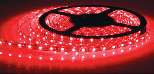 Лента  светодиодная SMD 3528 12V 4.8 Вт/м. (60 LED/1мEpoxy) красная IP65