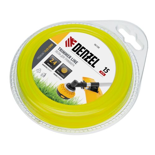 Леска для триммера 2,4 мм х 15 м (круглая) Flex cord Denzel 96108