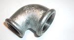 Угольник оцинкованный переходной  1/2"(15мм)x 1"(25 мм) вн.-вн