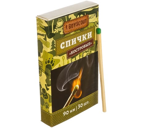 Спички Спорт Костровые BOYSCOUT 90мм (30шт)