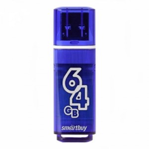Флешка USB 2.0  64 Gb SmartBuy Glossy Blue  