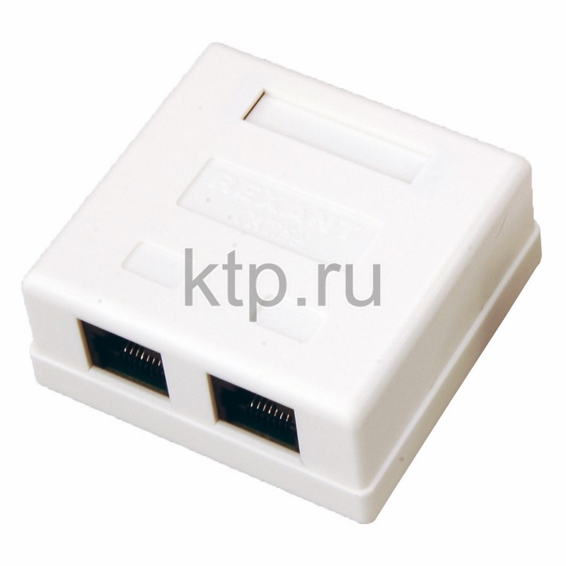 Розетка компьютерная 2хRJ-45  кат -5E открытой установки 