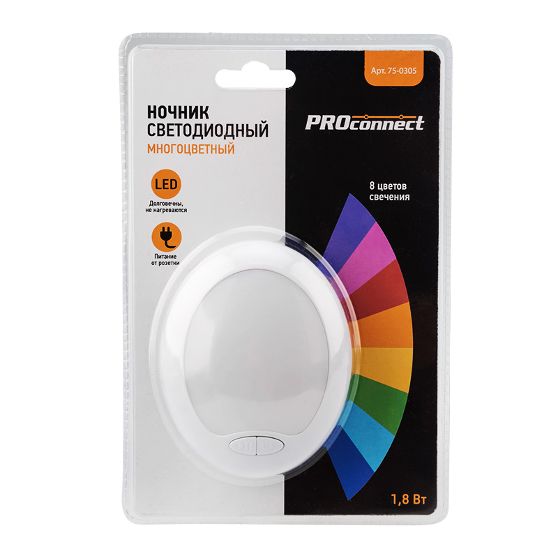 Свет. ночник PROconnect  220 В «РАДУГА» 75-0305