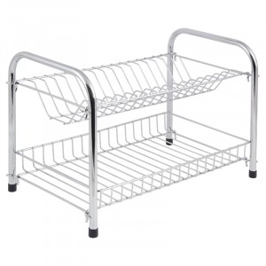 Сушилка кухонная для посуды двухуровневая W3856E, 39.50*24*28см Рыжий Кот 310859
