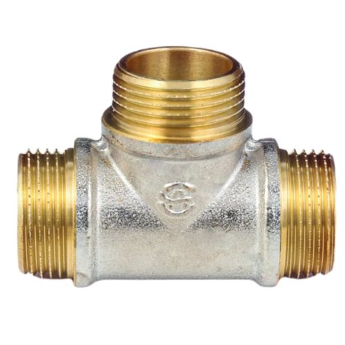 Тройник никель 1/2"(15мм) нар.-нар.-нар. ГОСТ Aquasfera 9010-01