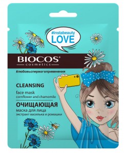 Маска тканевая для лица Очищающая 32г BioCos