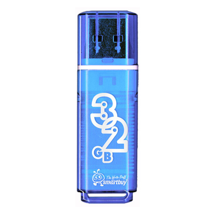 Флешка USB 2.0  32 Gb SmartBuy Glossy Blue