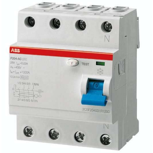 Устройство защитного отключения (УЗО)  ABB  4P  80А 300мА F 204
